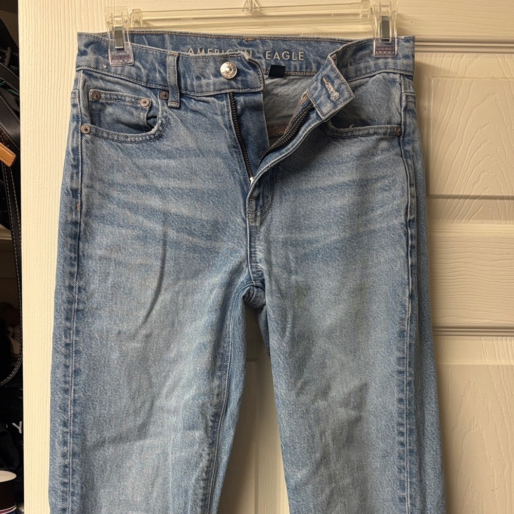 American Eagle Outfitters Women's Sky Blue High Rise Jeans